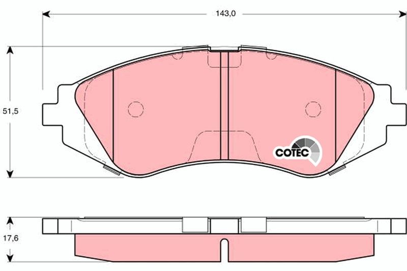 TRW GDB3265 Brake Pad Set, disc brake