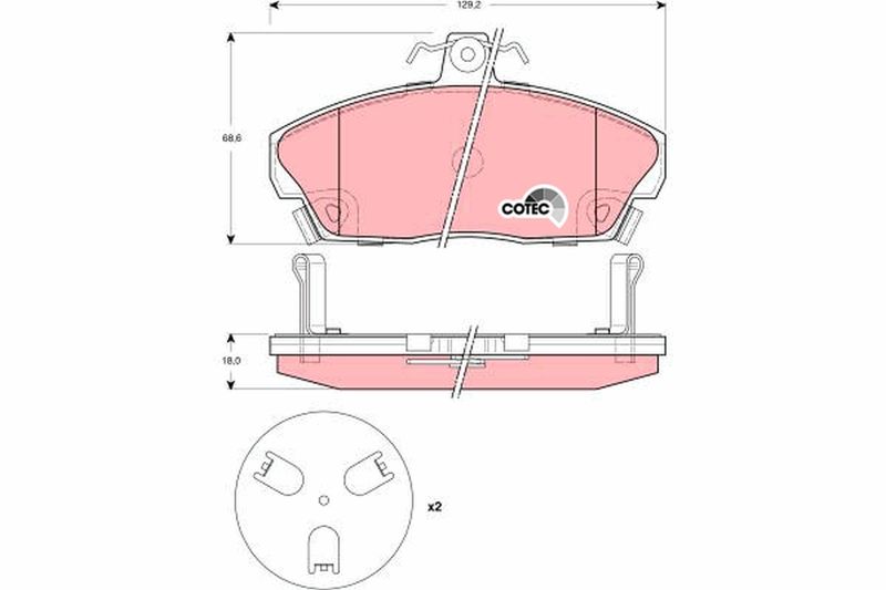 TRW GDB3267 Brake Pad Set, disc brake