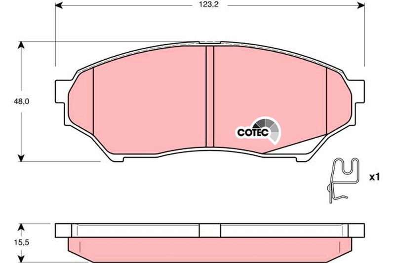 TRW GDB3270 Brake Pad Set, disc brake