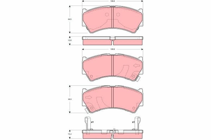 TRW GDB3275 Brake Pad Set, disc brake