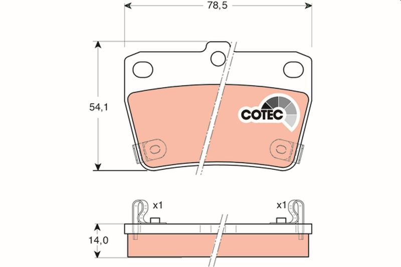TRW GDB3279 Brake Pad Set, disc brake