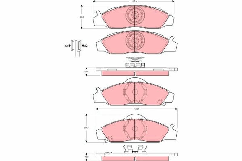 TRW GDB3281 Brake Pad Set, disc brake