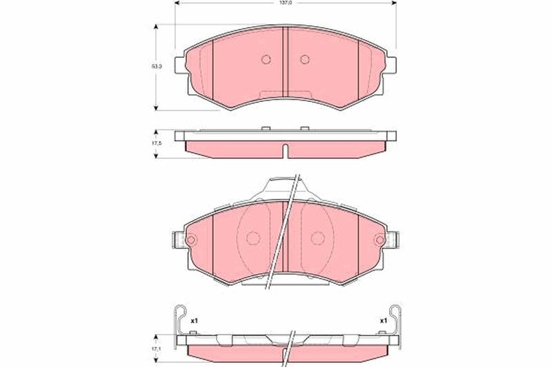 TRW GDB3283 Brake Pad Set, disc brake