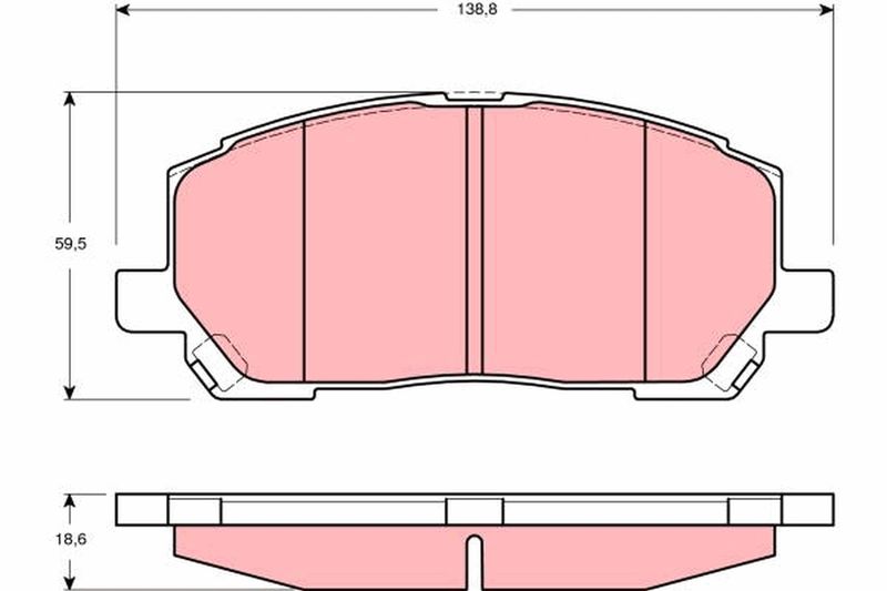 TRW GDB3286 Brake Pad Set, disc brake