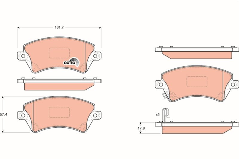 TRW GDB3288 Brake Pad Set, disc brake