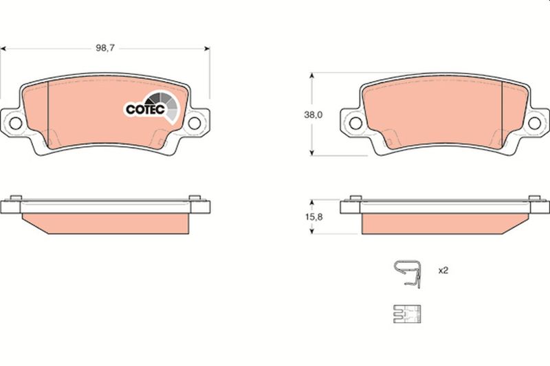 TRW GDB3289 Brake Pad Set, disc brake