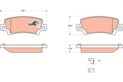 Brake Pad Set, disc brake TRW GDB3289