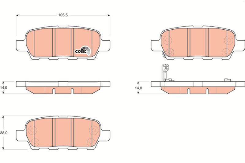 TRW GDB3294 Brake Pad Set, disc brake