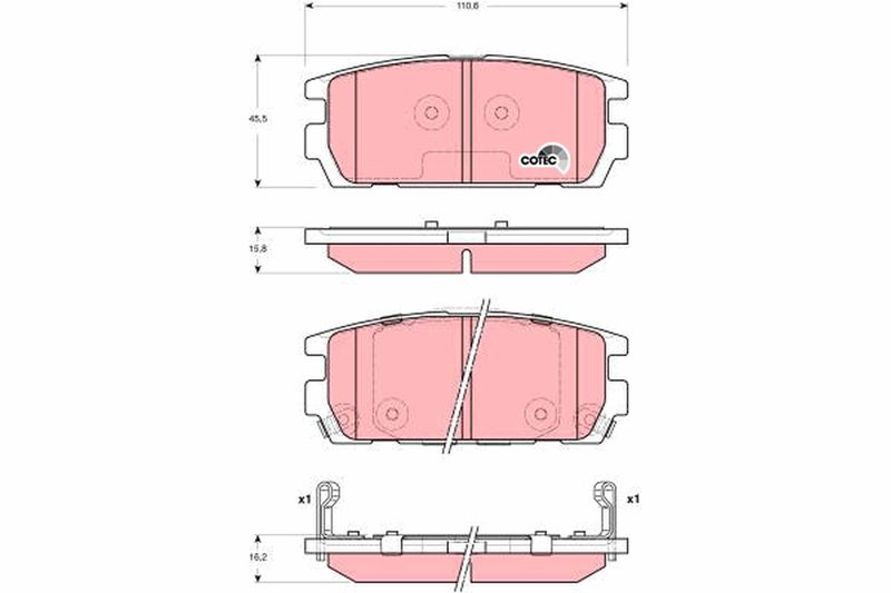 TRW GDB3296 Brake Pad Set, disc brake