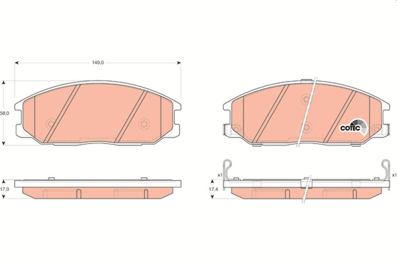 TRW GDB3297 Brake Pad Set, disc brake