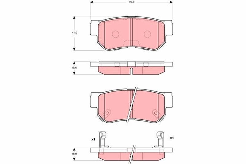 TRW GDB3298 Brake Pad Set, disc brake