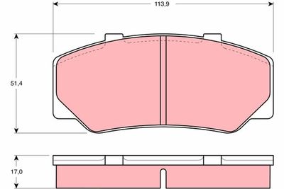 Brake Pad Set, disc brake TRW GDB329