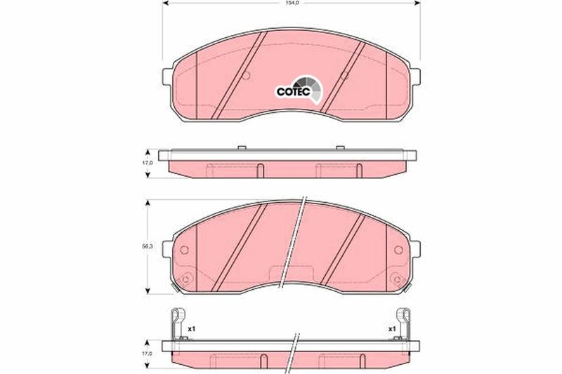 TRW GDB3301 Brake Pad Set, disc brake