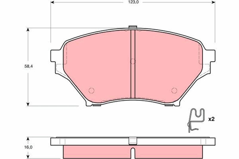 TRW GDB3302 Brake Pad Set, disc brake