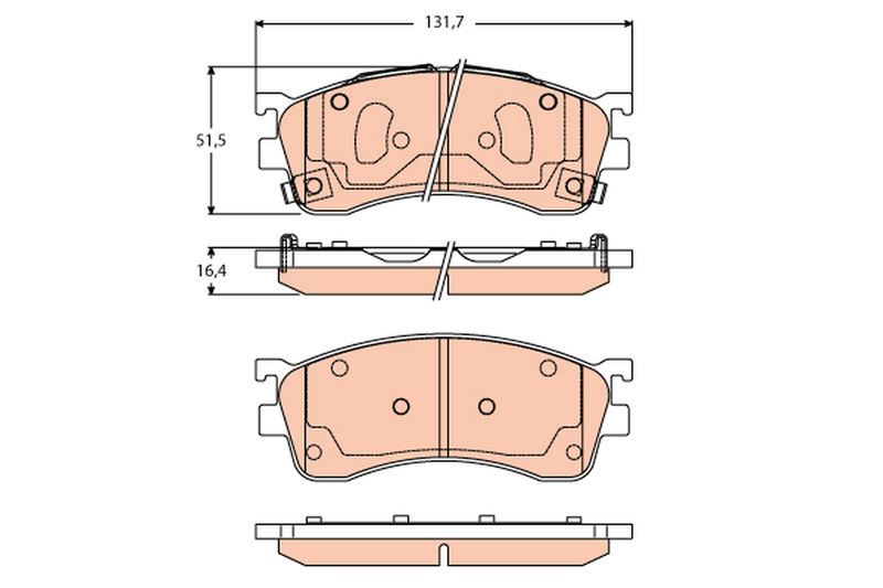 TRW GDB3304 Brake Pad Set, disc brake