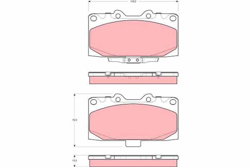 TRW GDB3307 Brake Pad Set, disc brake