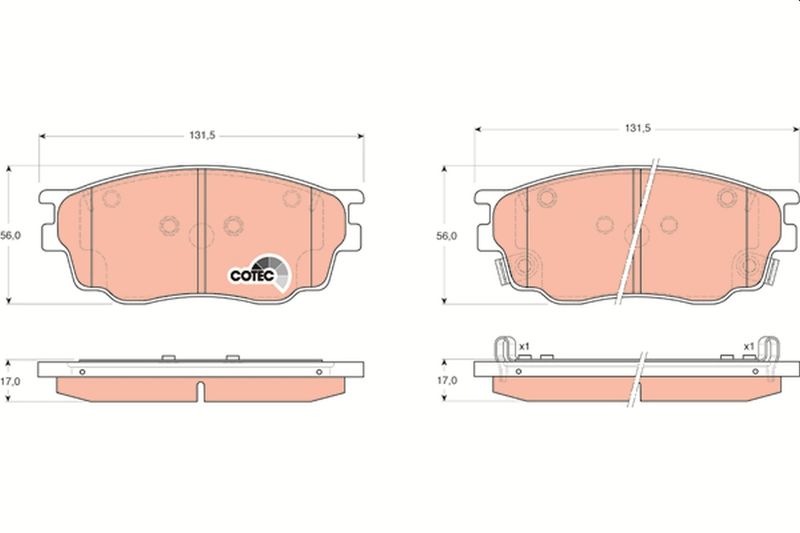 TRW GDB3309 Brake Pad Set, disc brake