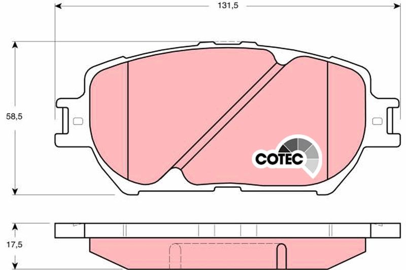 TRW GDB3314 Brake Pad Set, disc brake