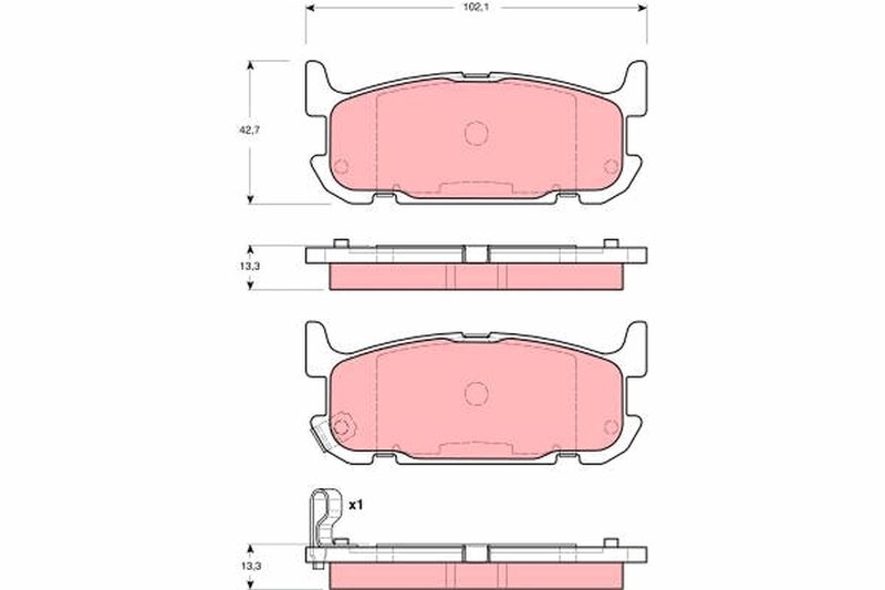 TRW GDB3318 Brake Pad Set, disc brake