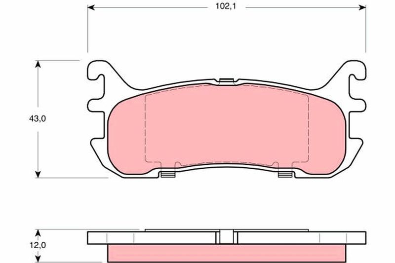 TRW GDB3319 Brake Pad Set, disc brake