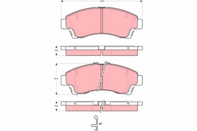 Brake Pad Set, disc brake TRW GDB3321
