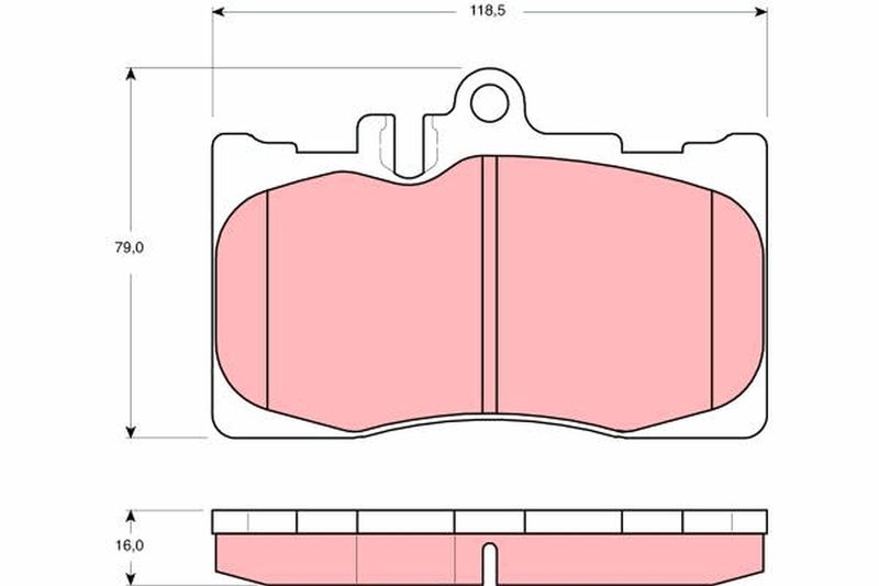 TRW GDB3322 Brake Pad Set, disc brake