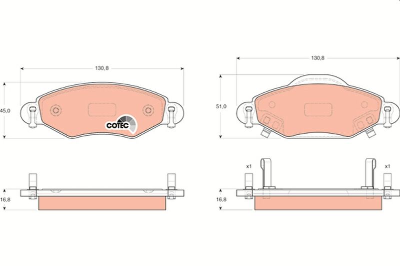 TRW GDB3324 Brake Pad Set, disc brake