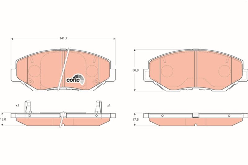 TRW GDB3325 Brake Pad Set, disc brake
