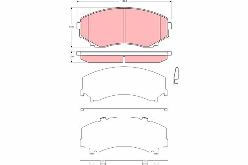 TRW GDB3326 Brake Pad Set, disc brake