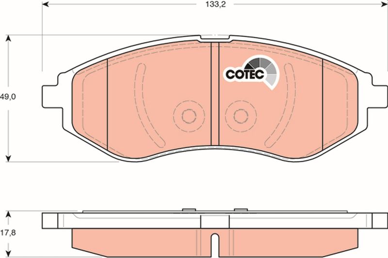 TRW GDB3330 Brake Pad Set, disc brake