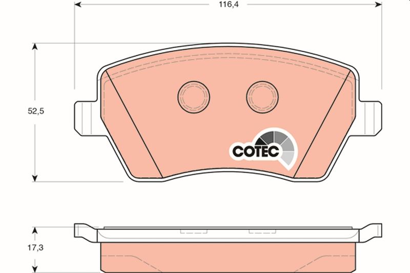 TRW GDB3332 Brake Pad Set, disc brake