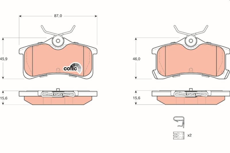 TRW GDB3334 Brake Pad Set, disc brake