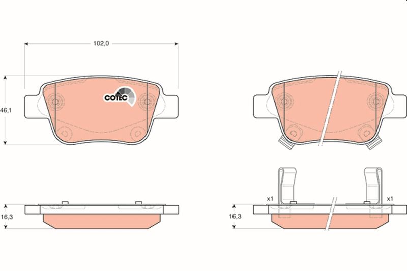 TRW GDB3337 Brake Pad Set, disc brake