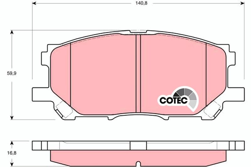 TRW GDB3338 Brake Pad Set, disc brake