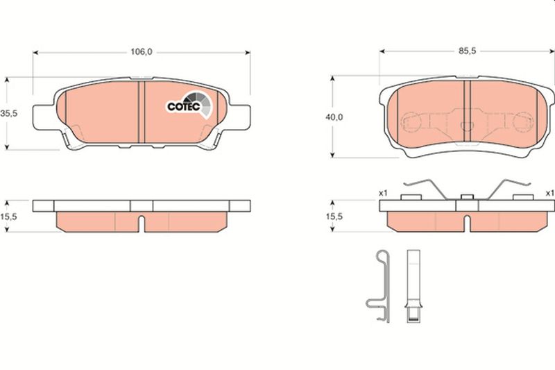 TRW GDB3341 Brake Pad Set, disc brake