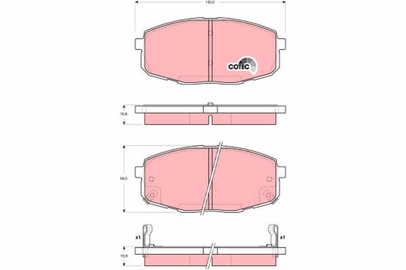 TRW GDB3342 Brake Pad Set, disc brake
