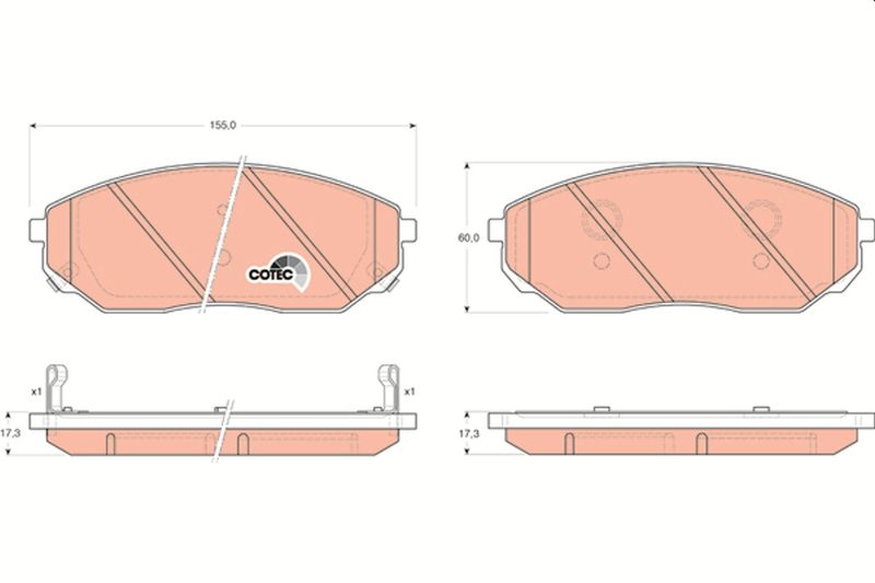 TRW GDB3343 Brake Pad Set, disc brake