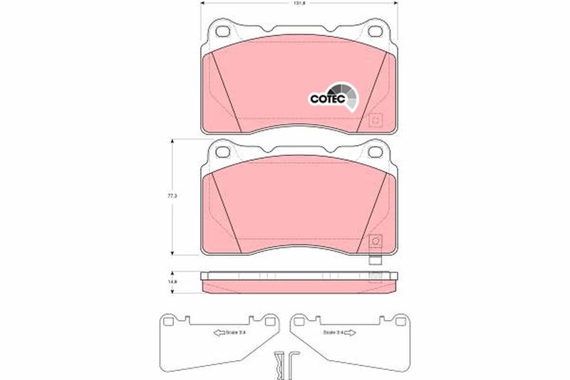 TRW GDB3349 Brake Pad Set, disc brake