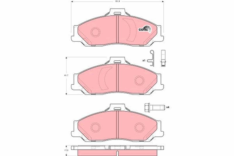 TRW GDB3353 Brake Pad Set, disc brake