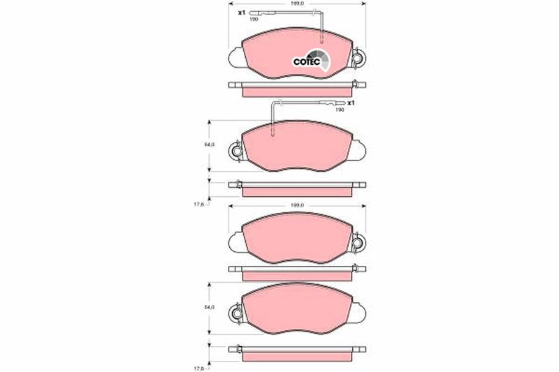 TRW GDB3354 Brake Pad Set, disc brake
