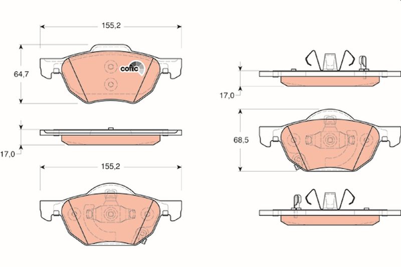 TRW GDB3355 Brake Pad Set, disc brake