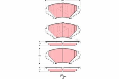 Brake Pad Set, disc brake TRW GDB3356