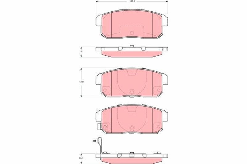 TRW GDB3357 Brake Pad Set, disc brake