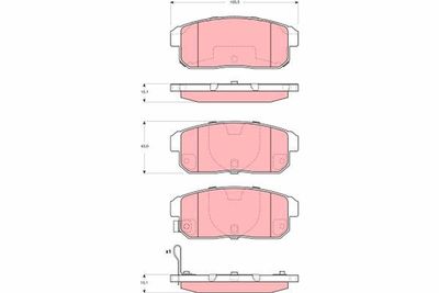 Brake Pad Set, disc brake TRW GDB3357