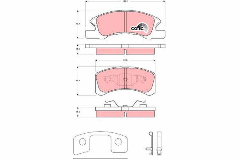 TRW GDB3358 Brake Pad Set, disc brake