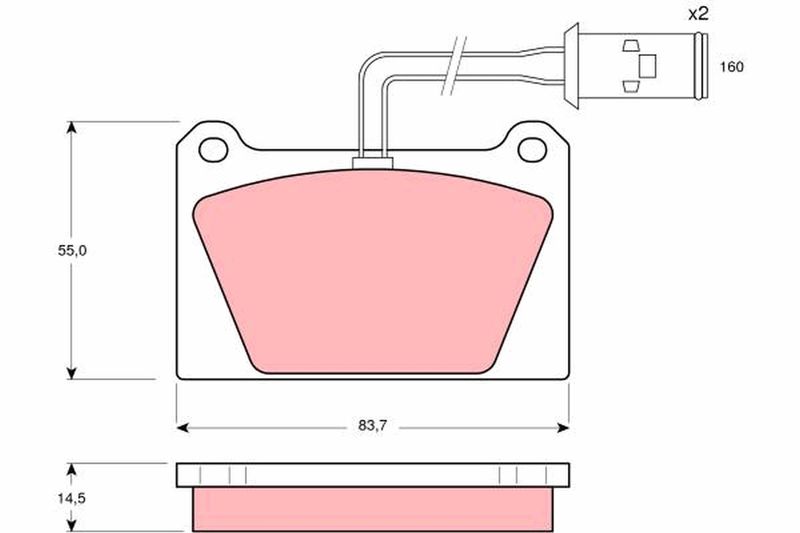 TRW GDB336 Brake Pad Set, disc brake