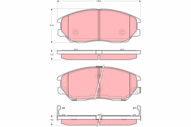 TRW GDB3360 Brake Pad Set, disc brake