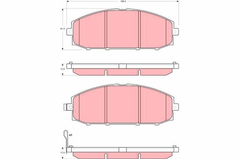 TRW GDB3361 Brake Pad Set, disc brake