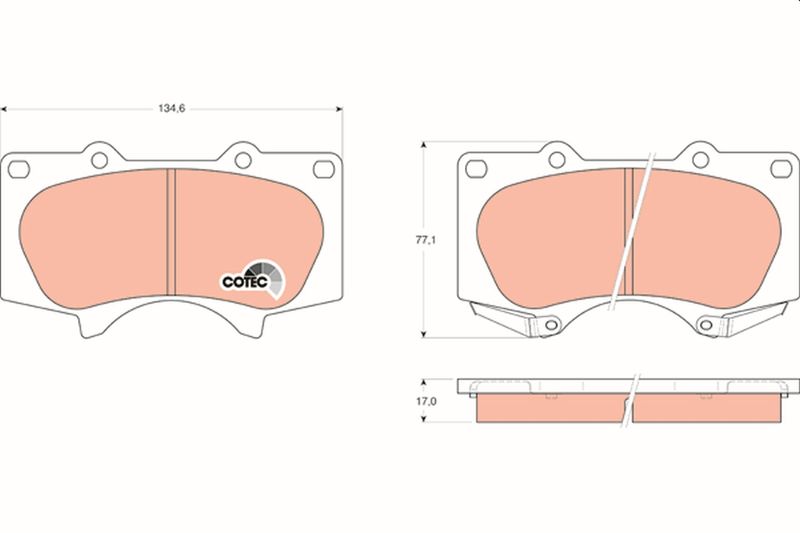 TRW GDB3364 Brake Pad Set, disc brake