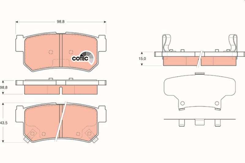 TRW GDB3366 Brake Pad Set, disc brake